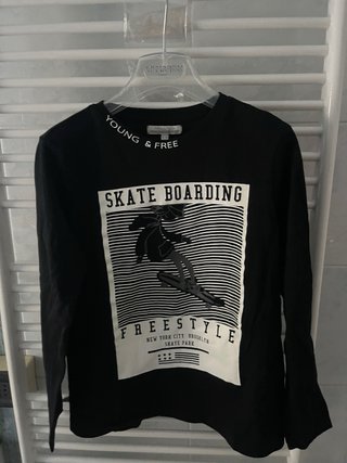 Maglia nera Skate Boarding Freestyle