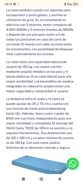 Cama articulada TEIDE Trend-Antitrend