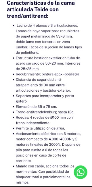 Cama articulada TEIDE Trend-Antitrend