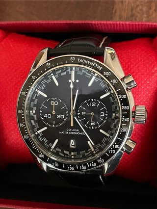 Omega Reloj Negro/Plateado