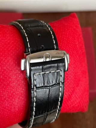 Omega Reloj Negro/Plateado