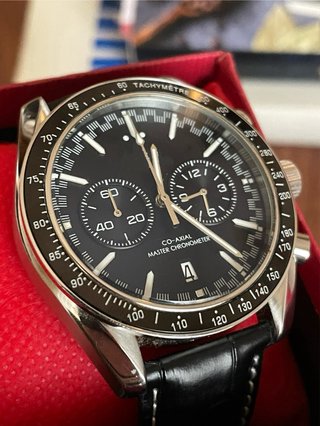 Omega Reloj Negro/Plateado