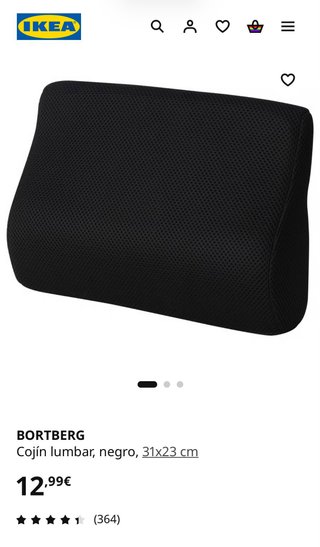 Cojín IKEA BORTBERG Negro