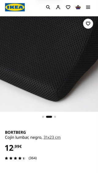 Cojín IKEA BORTBERG Negro