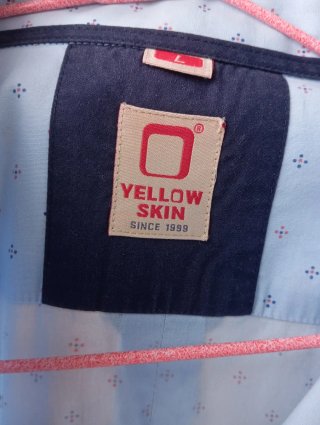 Camisa hombre Yellowskin azul claro con pequeños
