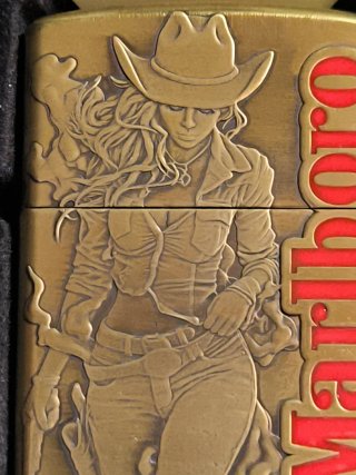 Zippo amor case vaquero grabados con esmaltes