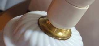 Lámpara de mesa de porcelana floral