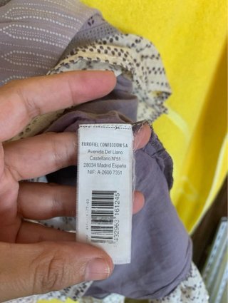Falda morada y blanca con estampado M