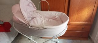 Moisés para bebé rosa