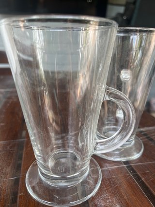 2 Vasos de capuchino de cristal