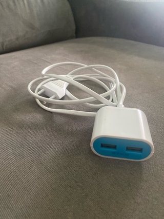 Cargador Doble USB 1.5m Blanco