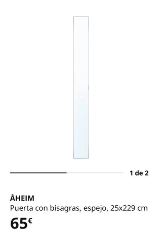 Puerta espejo IKEA PAX 25x229cm