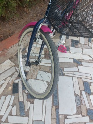 Bicicleta Niña B'TWIN Original 500 cesta negra