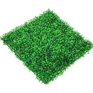 Pannello di Boxwood Artificiale UV 48pz Seto Artificiale Erba di Fondo Muro 10X10" 4cm Pannelli Boxwood Falso per Decorazione Recinzione Privacy Interno Esterno Giardino Patio