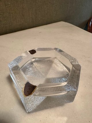 Set Encendedor y Cenicero Cristal Tomi Glass 1970