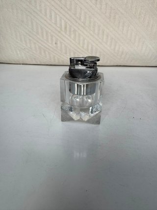 Set Encendedor y Cenicero Cristal Tomi Glass 1970