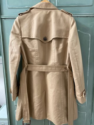Gabardina Massimo Dutti Beige Entallada
