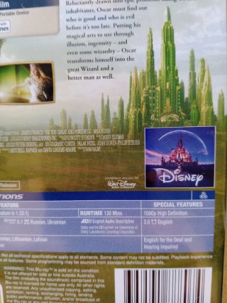 Oz: O Grande e Poderoso Blu-ray Disney