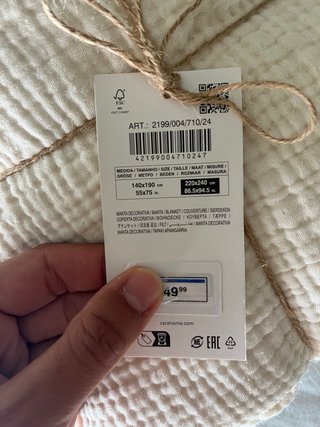 Colchas finas Zara Home algodón 100%