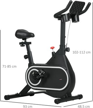 Cyclette Professionale Magnetica con Volante da 4Kg, Cyclette Domestica con Display LCD, Manubrio e Sedile Regolabili