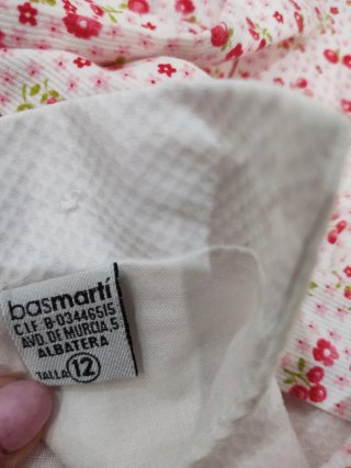 Vestido bebé T-12 meses floral para ocasiones
