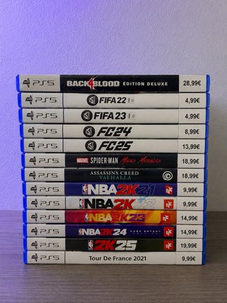 Set Giochi PlayStation 5. Prezzi in foto.
