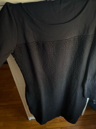 Vestido preto manga comprida, veste ate L