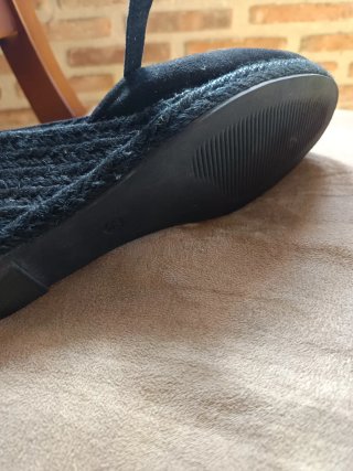 Cuñas Esparto Negras Talla 39