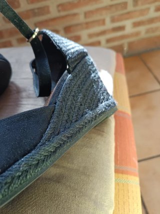 Cuñas Esparto Negras Talla 39