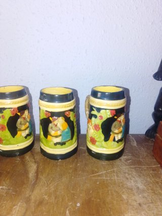 Jarras de cerámica decoradas (4 unidades)