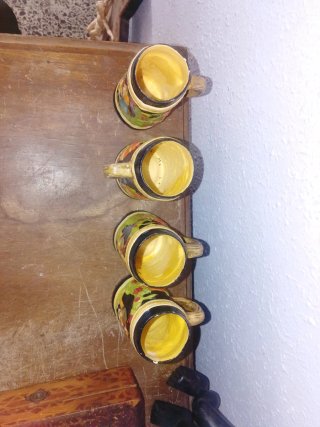 Jarras de cerámica decoradas (4 unidades)