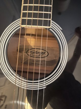 Guitarra Acústica Stagg SW201 BK + Funda +afinador