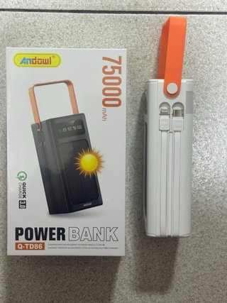 Power Bank 75.000mAh Solare + Elettrico Andowl Q-T