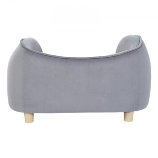 Sofá para Mascotas, Sofá para Perros Pequeños y Gatos, Cama Sofá de Perro de Terciopelo Suave, Sofá para Gatos de Carga de 66 lbs, Gris Oscuro