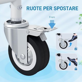 Silla de Ruedas Con WC Impermeable 4 en 1, Silla Cómoda WC para Ancianos y Discapacitados Con Ruedas, Freno y Porta Rollos, Carroza Silla Para Ducha Baño Con Reposapiés Plegables y Apoyabrazos, Negro