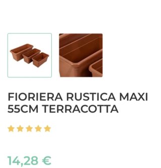 Set 9 Vasi Fioriera Rettangolari Balcone
