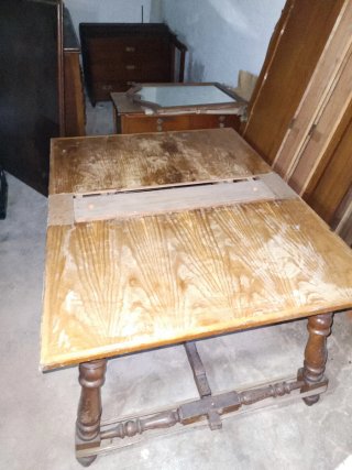 Mesa comedor extensible madera antigua