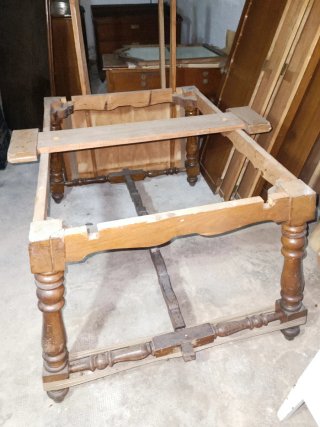 Mesa comedor extensible madera antigua