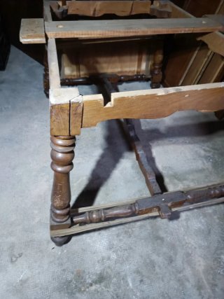 Mesa comedor extensible madera antigua