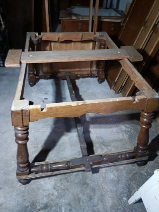 Mesa comedor extensible madera antigua