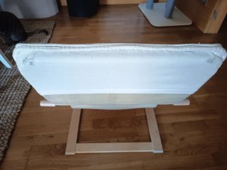 Silla Ikea beige/marrón madera