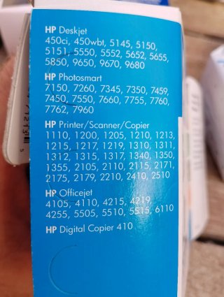 Cartuchos de tinta Epson, HP, Olivetti