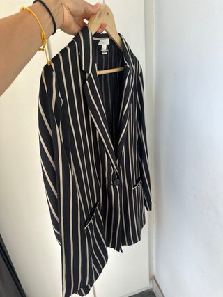 Chaqueta de traje rayas doradas T.46