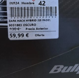 Zapatillas Bullpadel talla 42