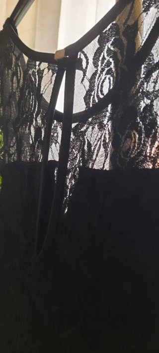 Tuta intera nera con pizzo tg M
