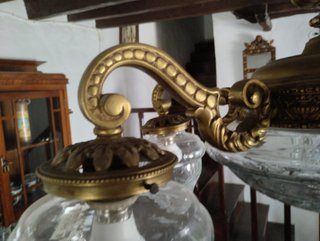 Lámpara de techo vintage bronce 5 brazos