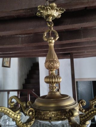 Lámpara de techo vintage bronce 5 brazos