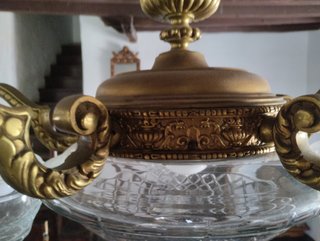Lámpara de techo vintage bronce 5 brazos