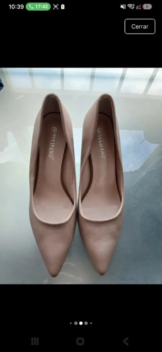 Zapatos de tacón Tulipano beige talla 40
