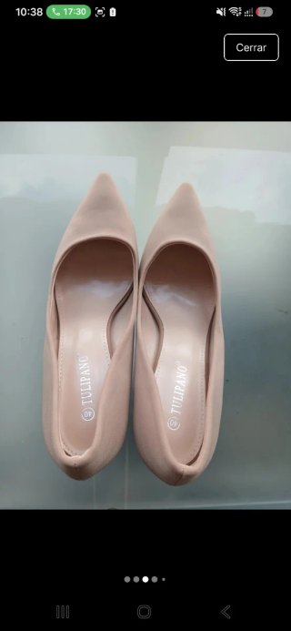 Zapatos de tacón Tulipano beige talla 40